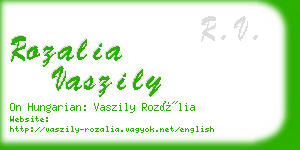 rozalia vaszily business card